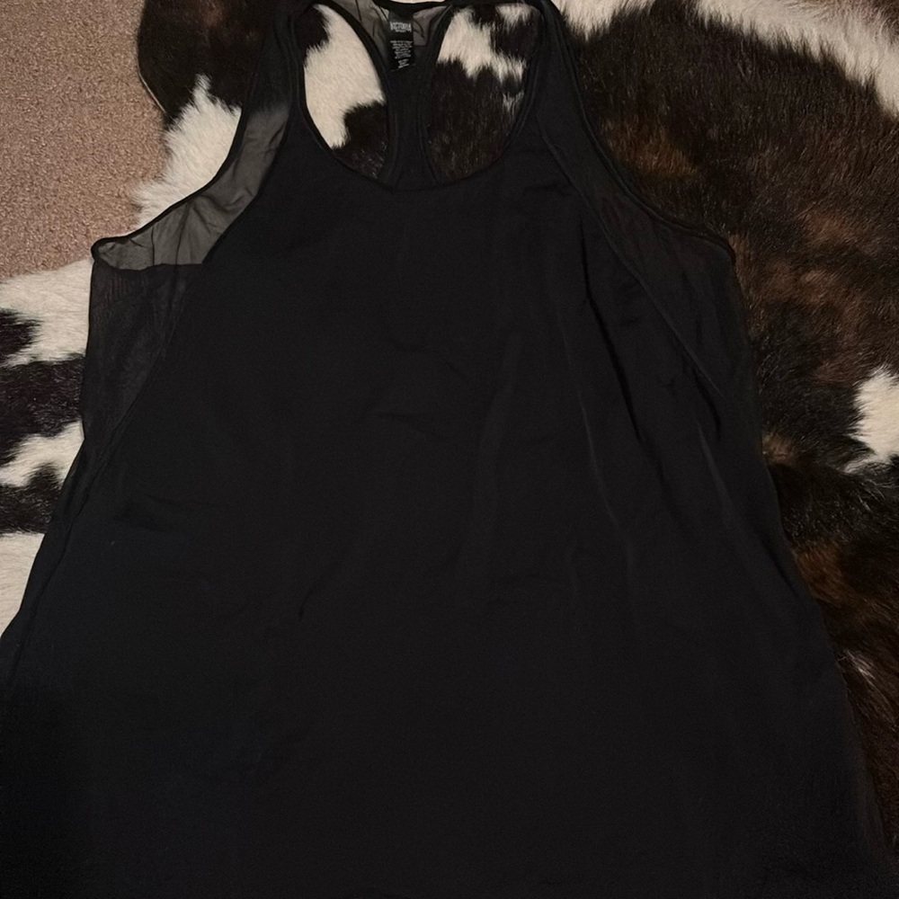 Black Mesh Tank Top